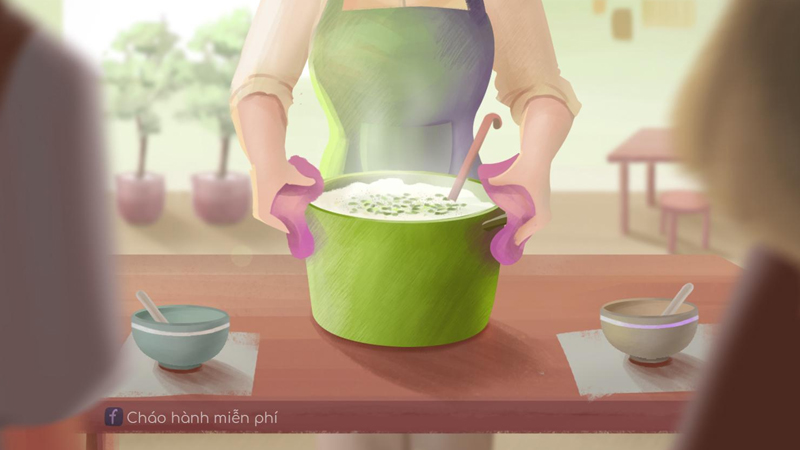 Cháo hành miễn phí